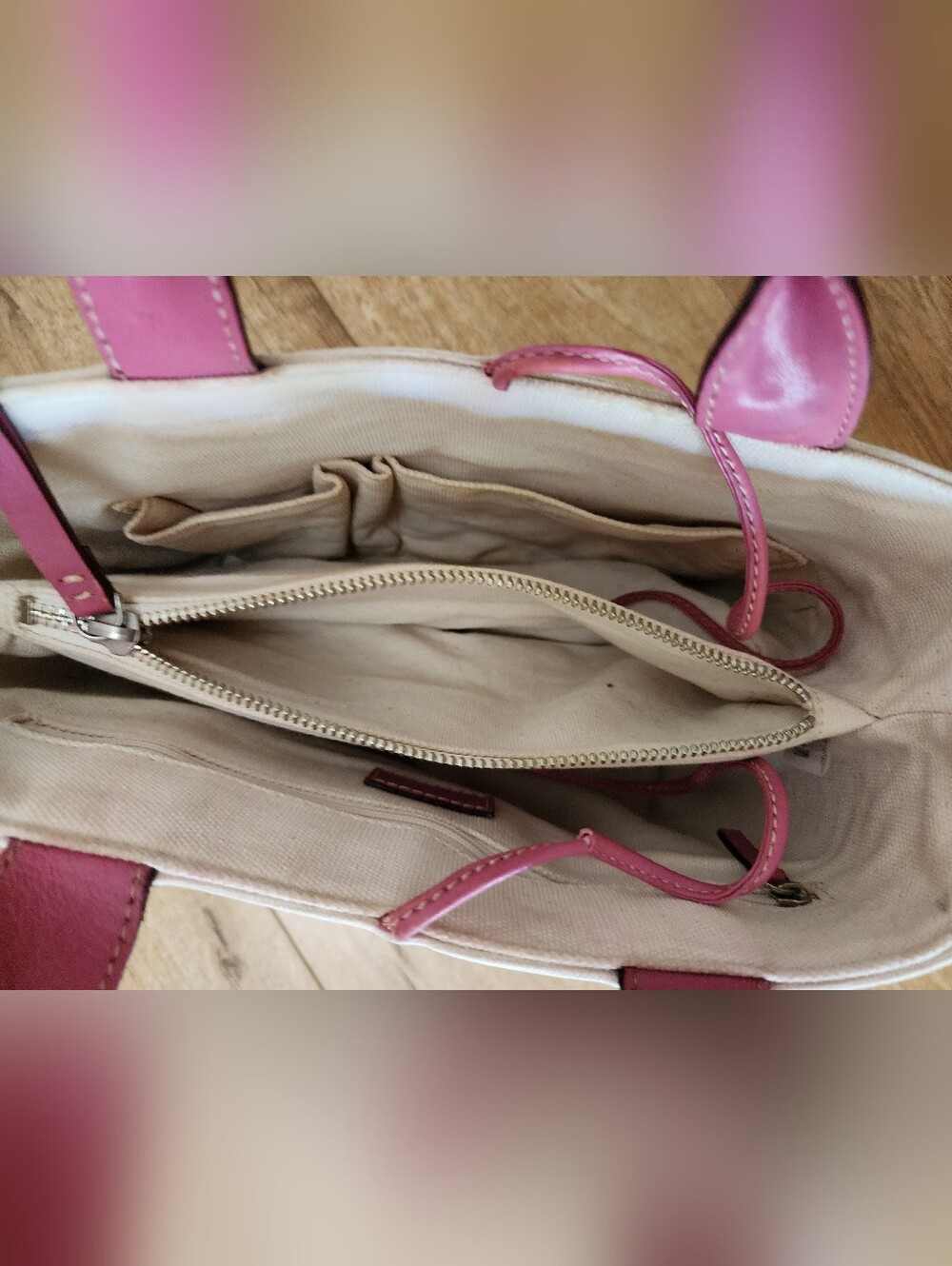 $240 Kate Spade x Maira Kalman Limited Ed Canvas & Leather Dog Walking Tote FLAW - Picture 8 of 16
